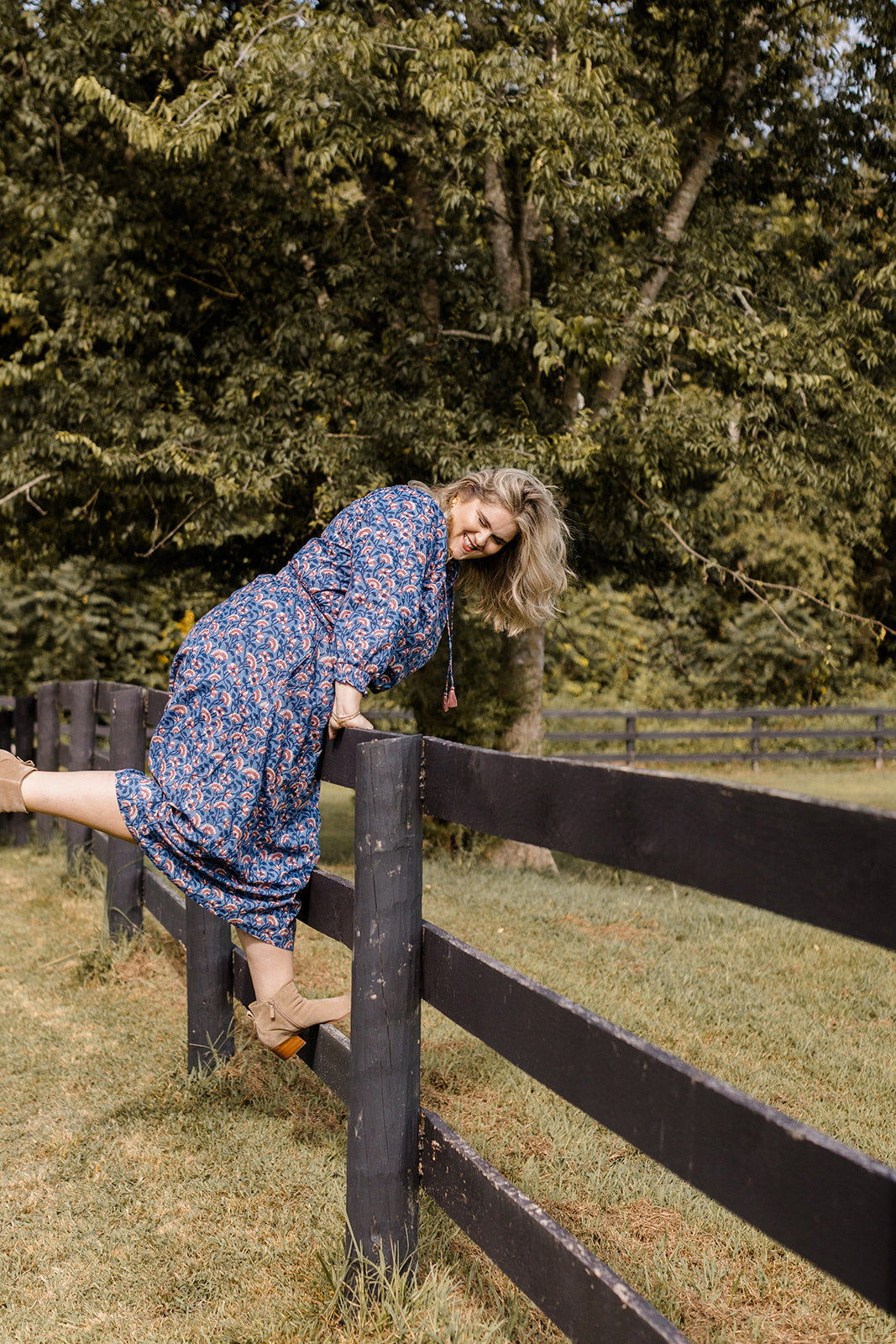 The Melissa Skirt in Indigo Bloom