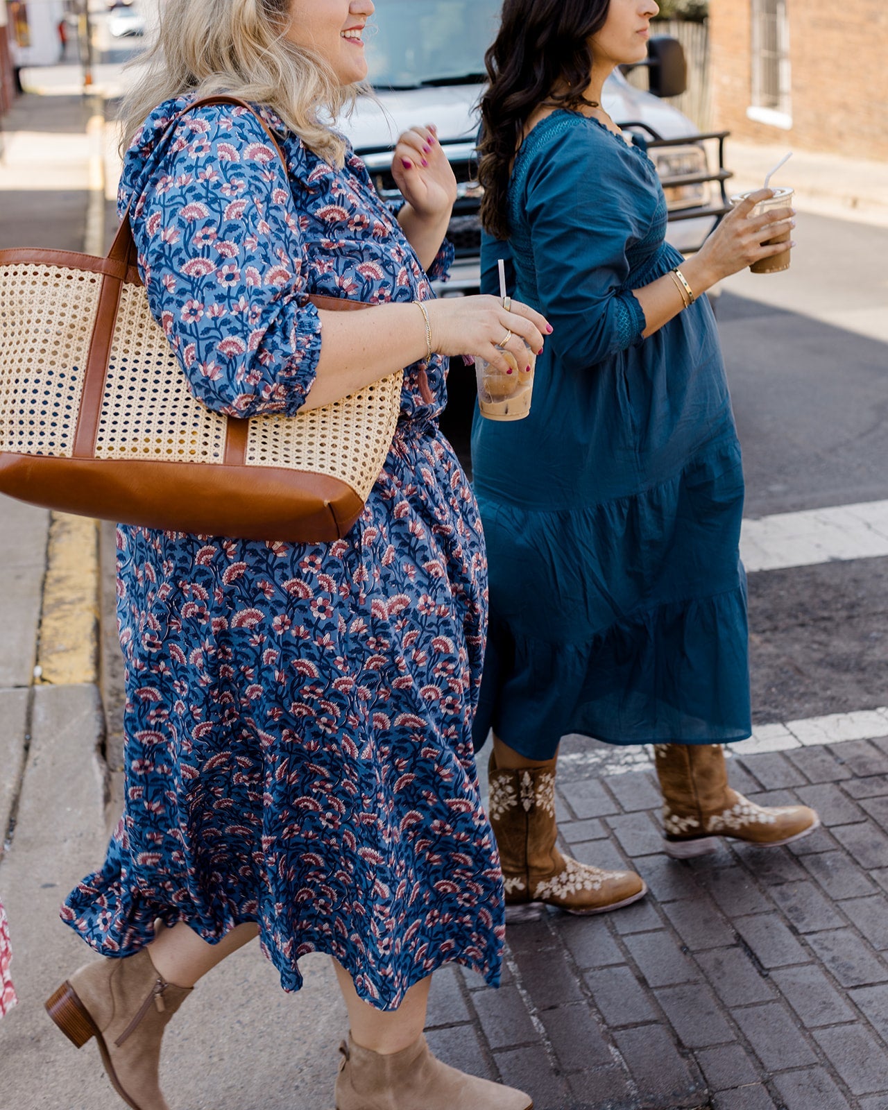The Melissa Skirt in Indigo Bloom