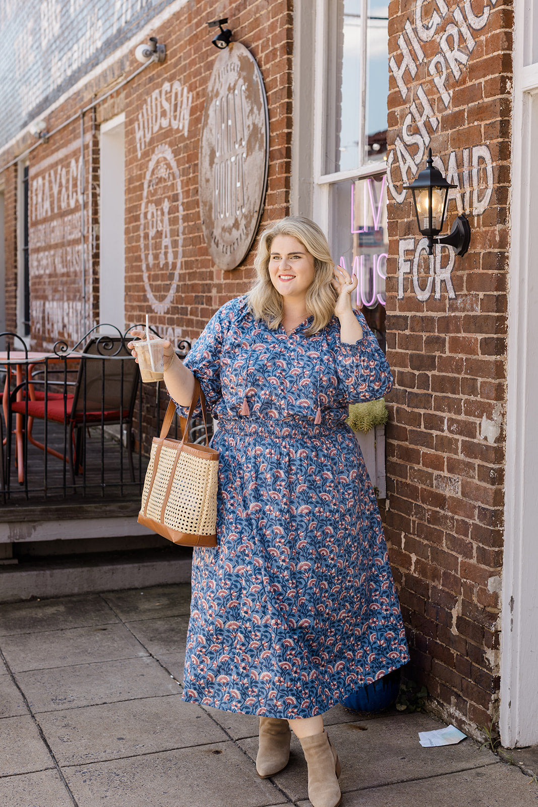 The Melissa Skirt in Indigo Bloom
