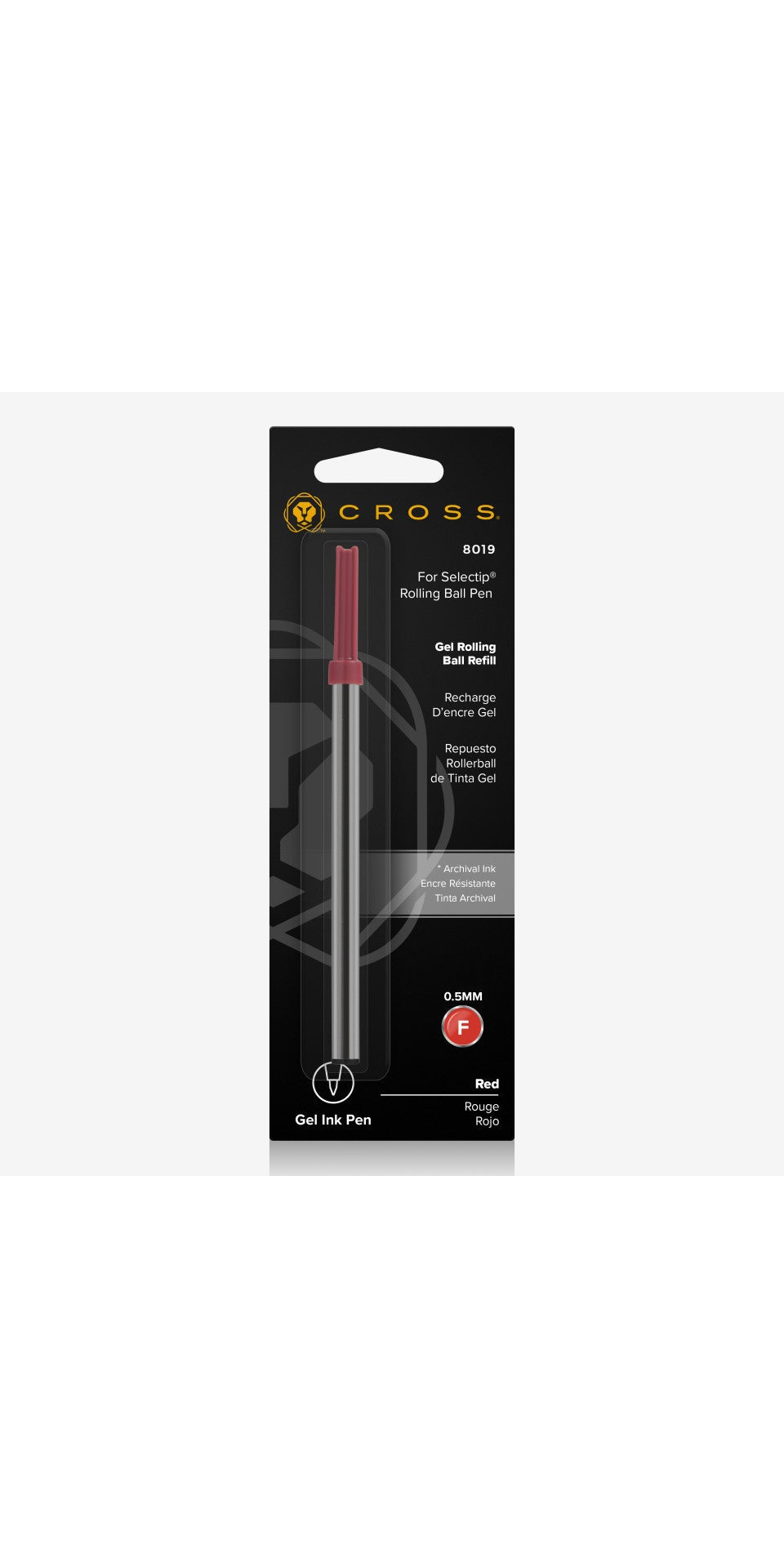 Fine Red Gel Rollerball Pen Refill (0.5MM)