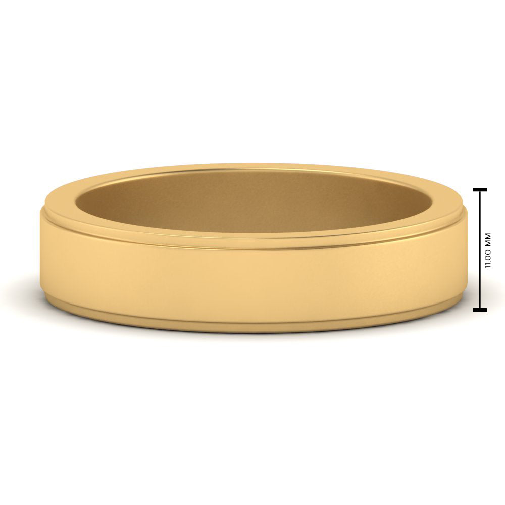 Simple Flat Wedding Band 4MM
