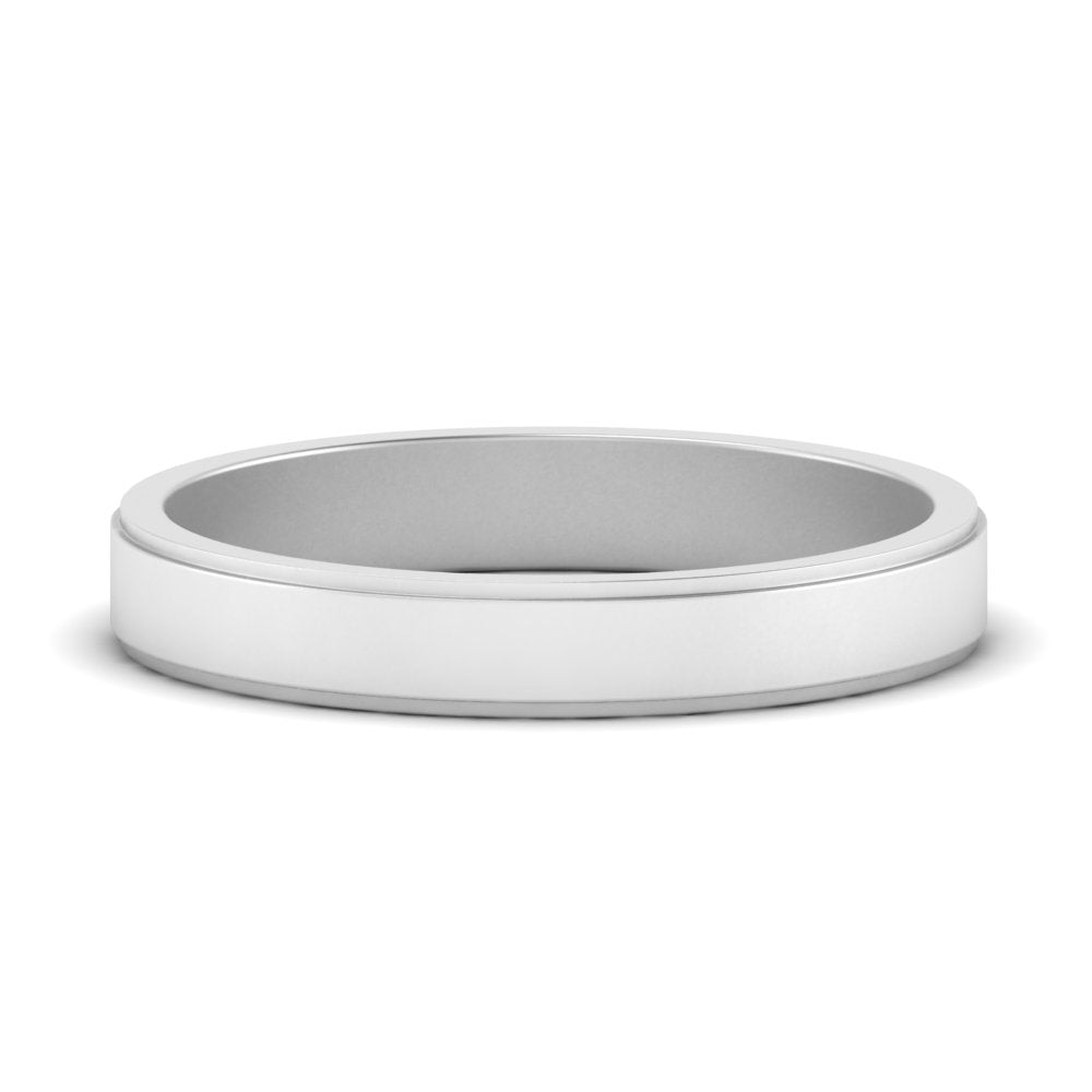 Simple Flat Wedding Band 4MM