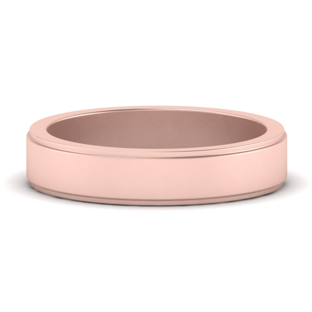 Simple Flat Wedding Band 4MM
