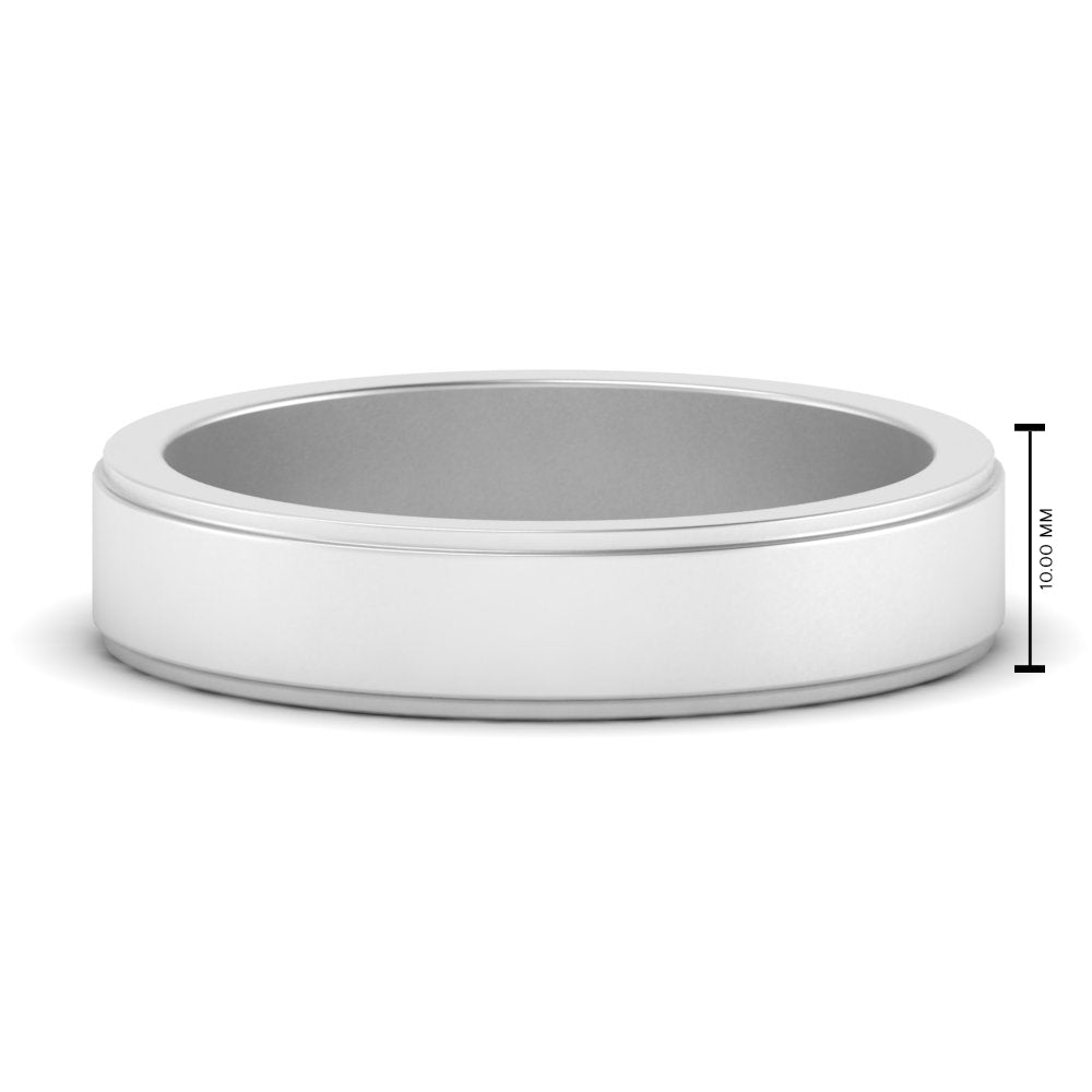 Simple Flat Wedding Band 4MM