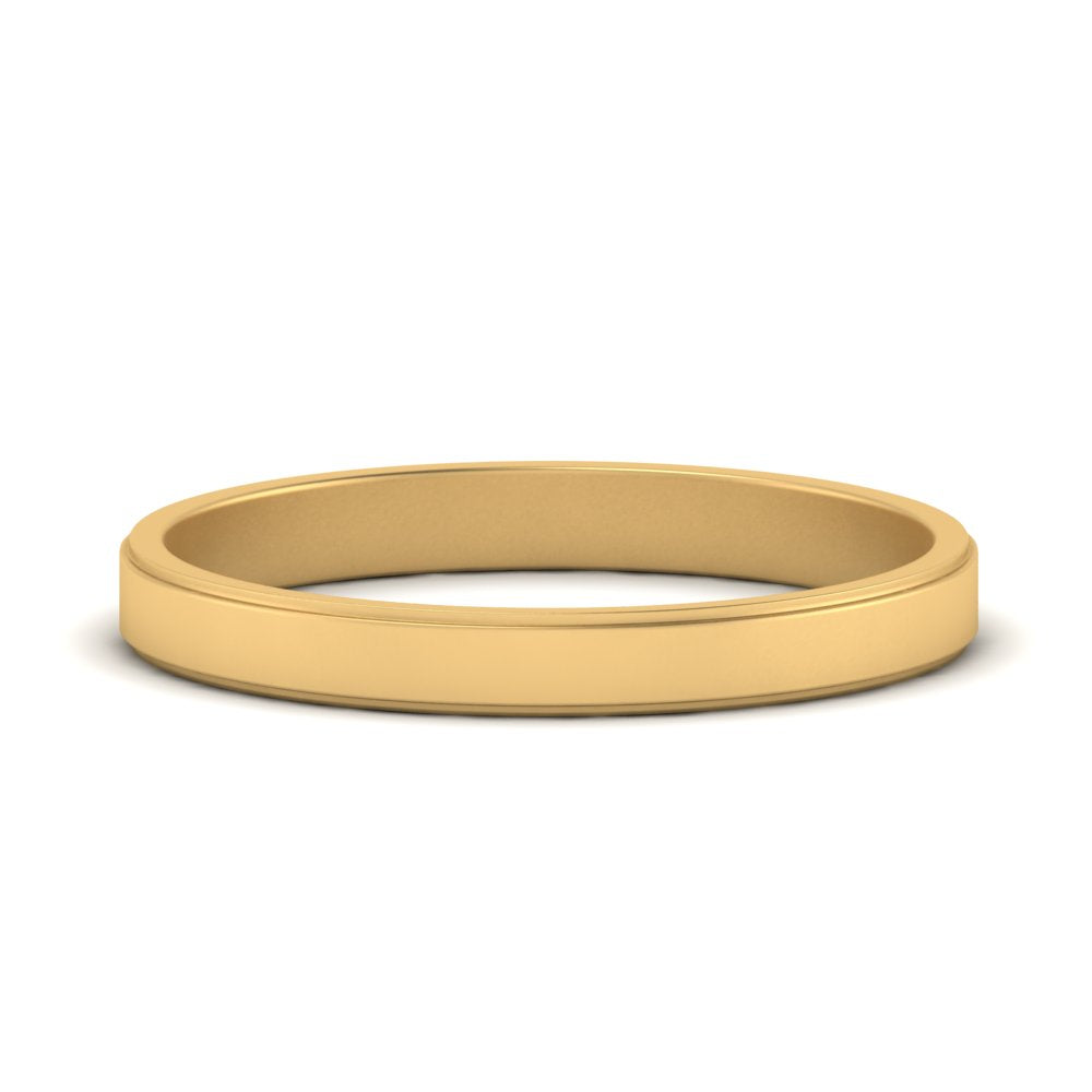 Simple Flat Wedding Band 4MM