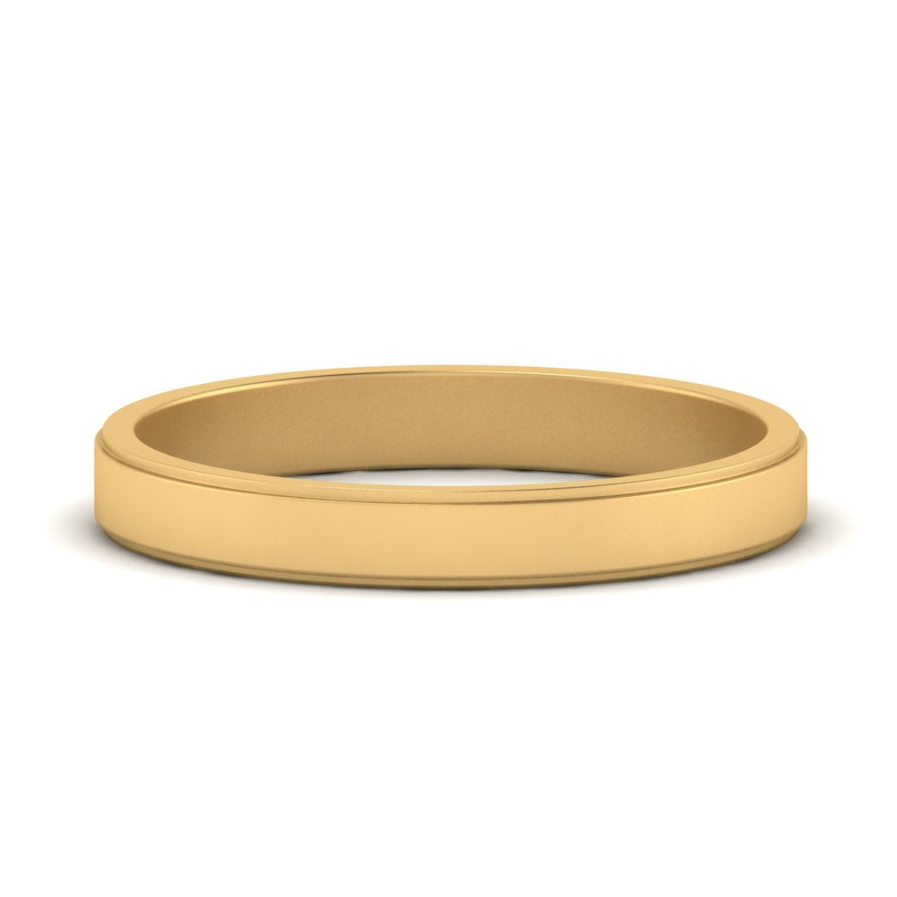 Simple Flat Wedding Band 4MM