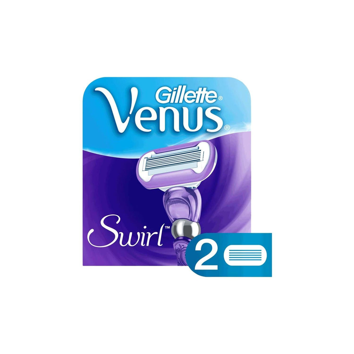 Gillette Venus Swirl Women's Razor Replacement Blades 2-Pack - Smooth Shaving for Women