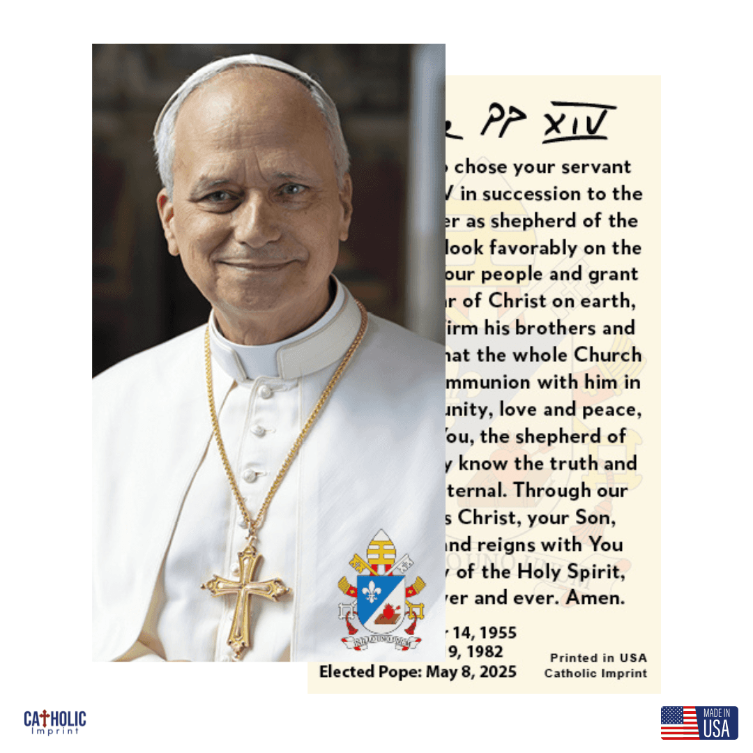 Pope Leo XIV Prayer Card Wallet Size