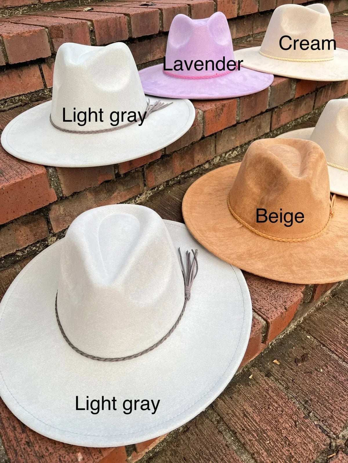 Premium Vegan Tribal Suede Fedora Hat