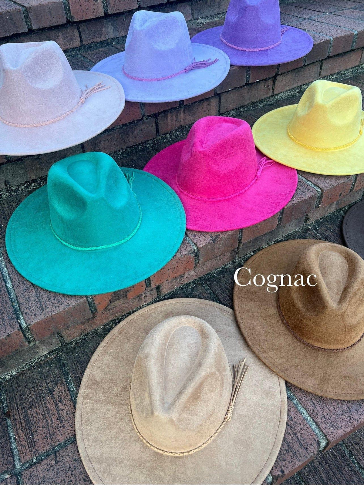 Premium Vegan Tribal Suede Fedora Hat