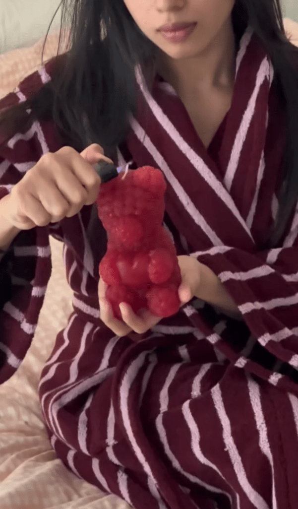 Quiet Evening Striped Robe Set / Burgundy