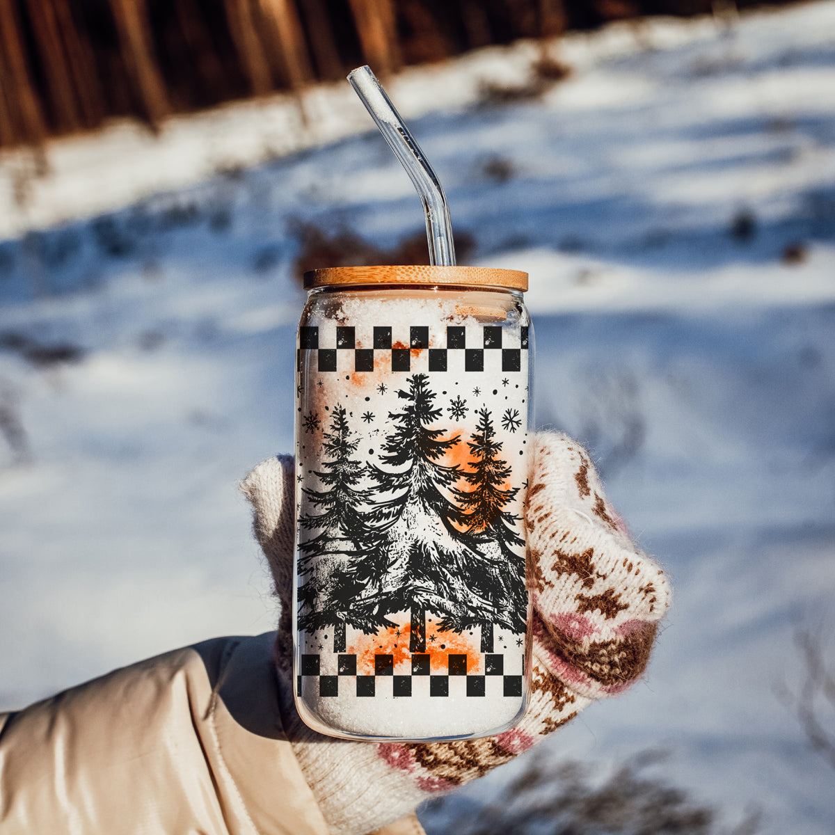 Retro Christmas Tree 17oz