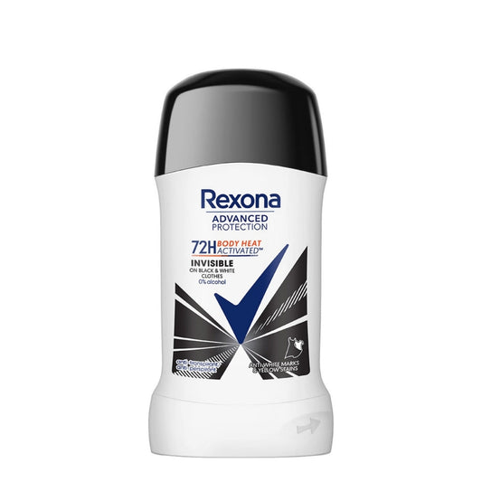 Rexona Invisible Black & White Deodorant Stick for Women 50g