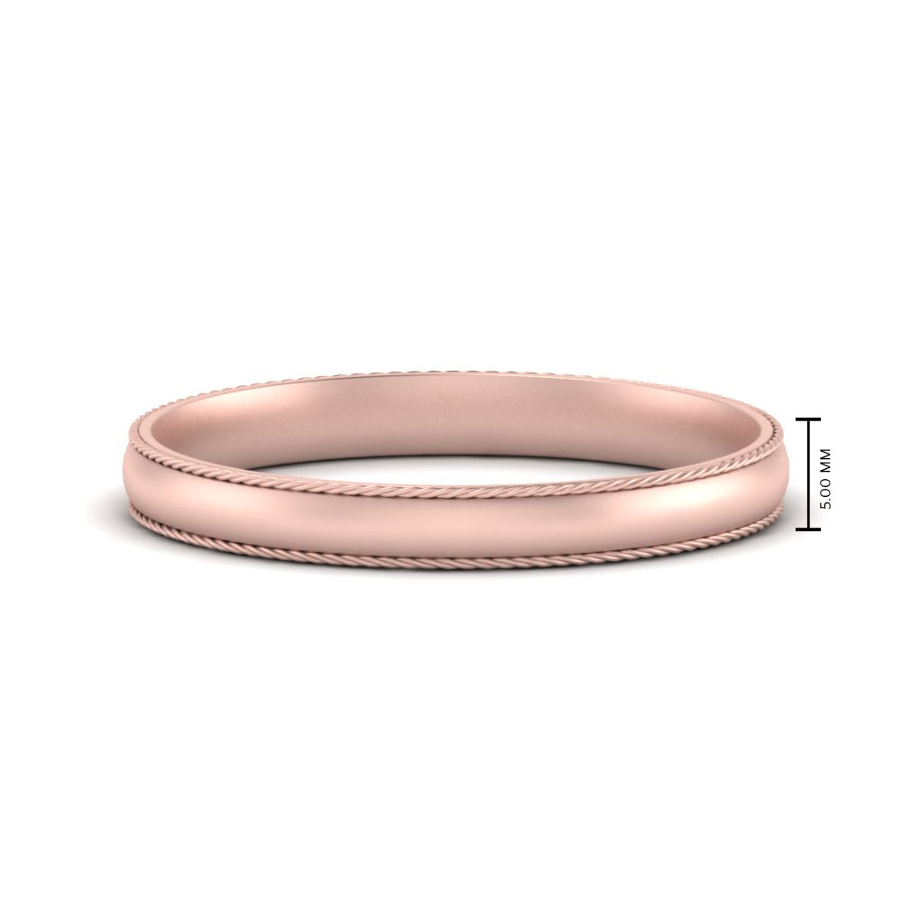 Rope Design Comfort Fit Mens Band