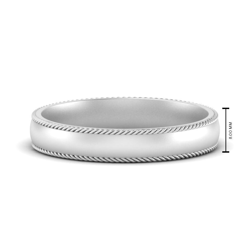 Rope Design Comfort Fit Mens Band