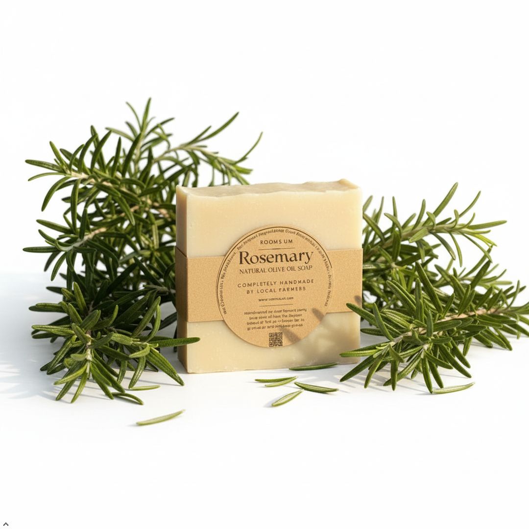 Roomsium Handmade Olive Oil Soap Bars Set 130g (4 Bars)