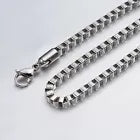 [SB10-16''] 4mm 16"-40" silver stainless steel box necklace chain code sb10 tx local seller