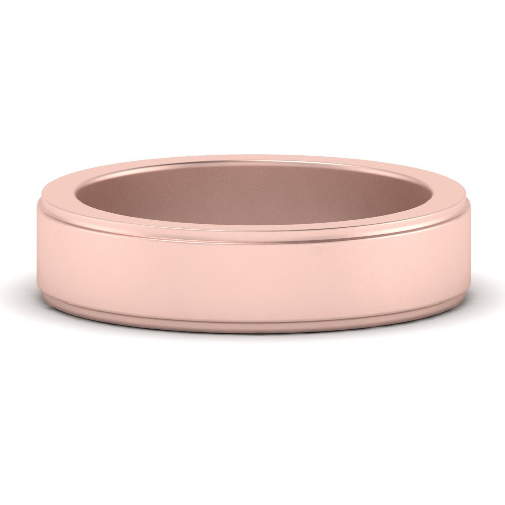 Simple Flat Wedding Band 4MM