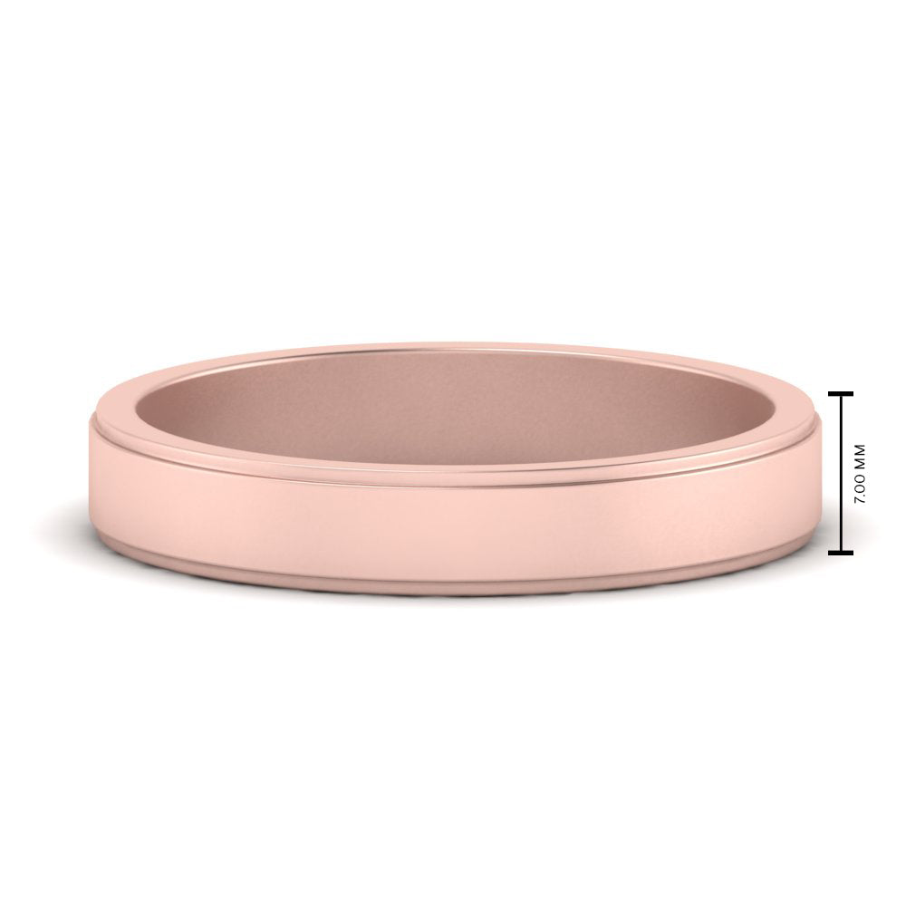 Simple Flat Wedding Band 4MM