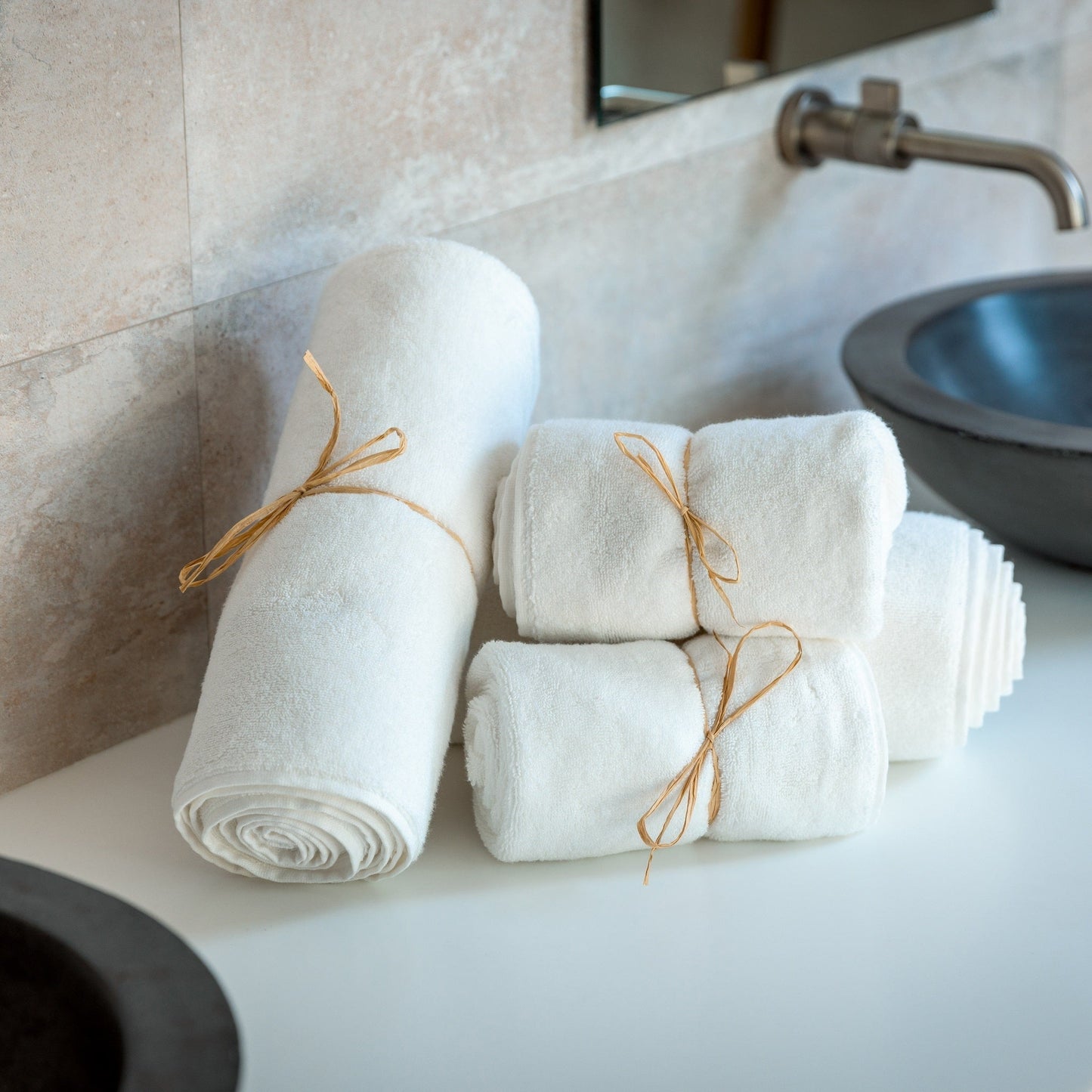 Luxury Organic Bath Six Piece Towel Set | Soft, Plush, Eco-Friendly Towels