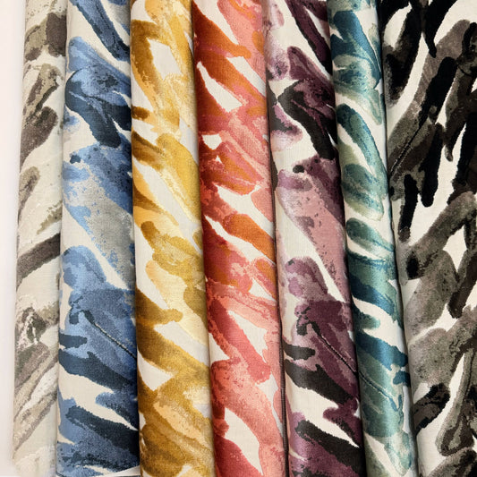 SPARK - MODERN PATTERN CUT VELVET UPHOLSTERY FABRIC BY THE YARD