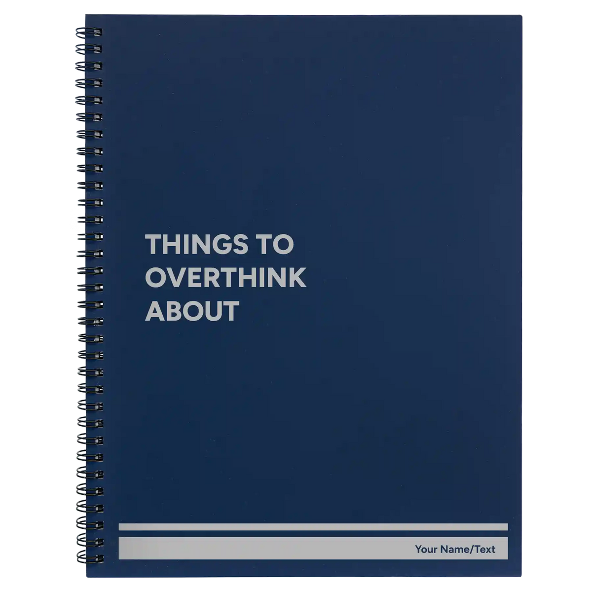 Personalized Things to Overthink About Spiral Notebook (large) | Blue