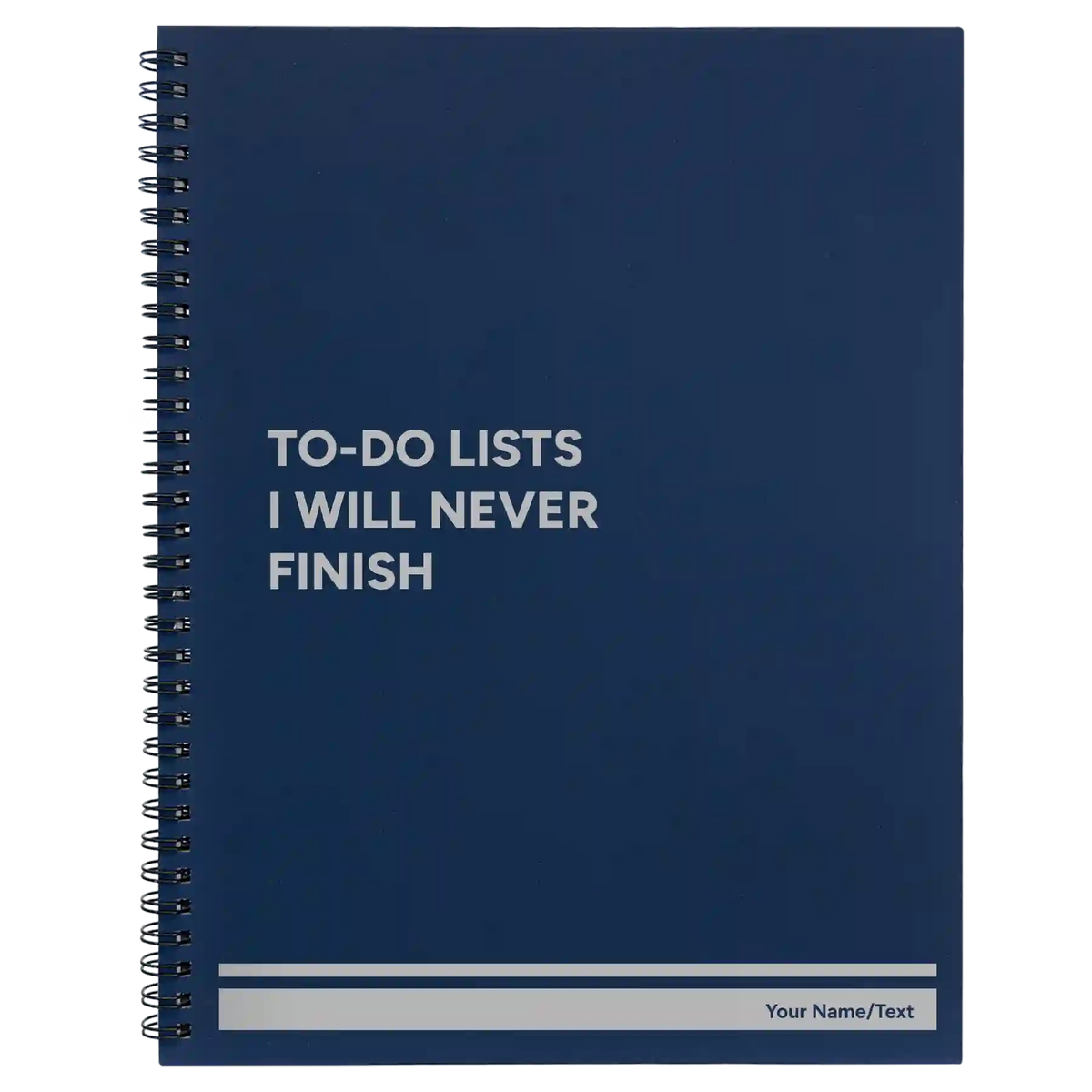 Personalized TO DO List Spiral Notebook (large) | Blue