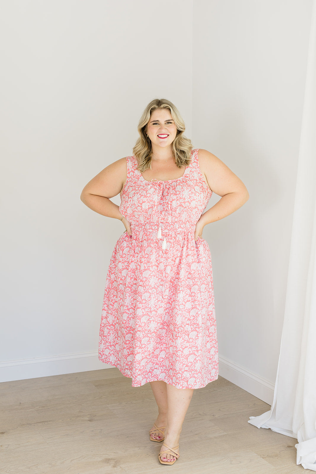 The Kiley Tank Dress in Watermelon Sorbet - Final Sale