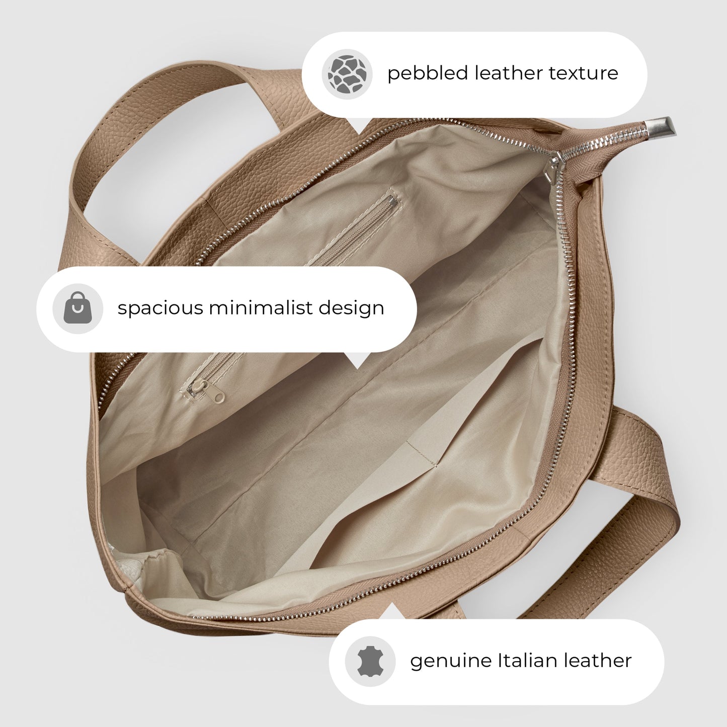 Calf Leather Tote Bag