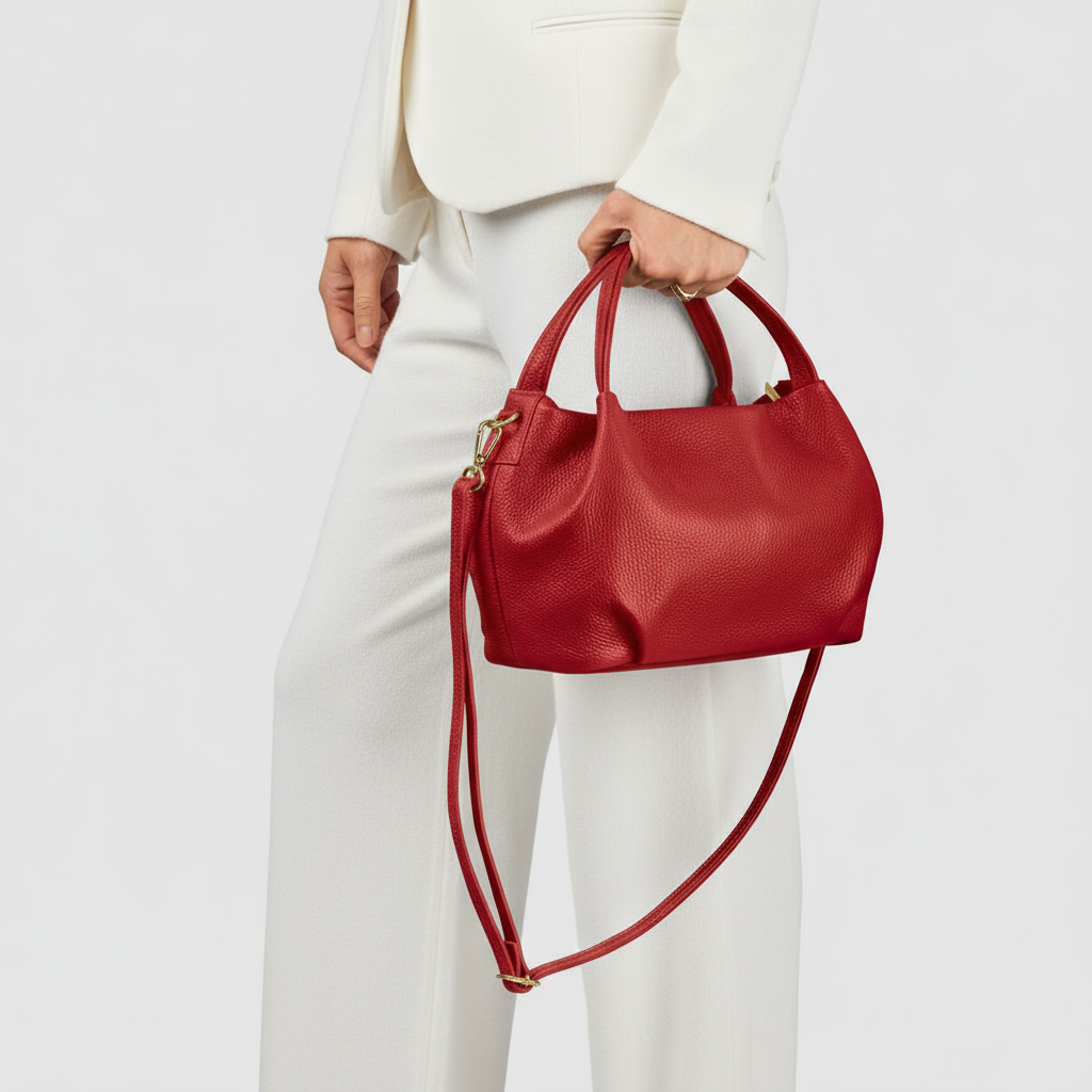 Calf Leather Top-Handle Bag
