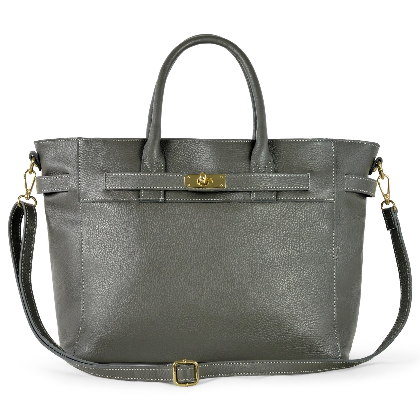 Calf Leather Top-Handle Bag