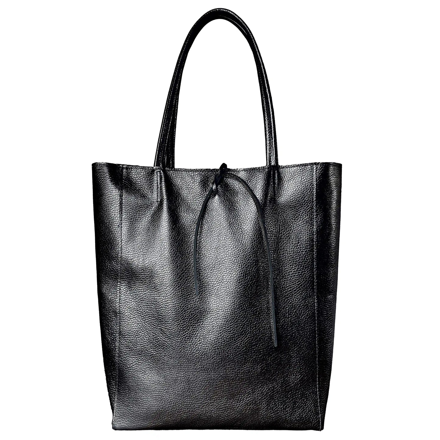 Metallic Calf Leather Tote Bag
