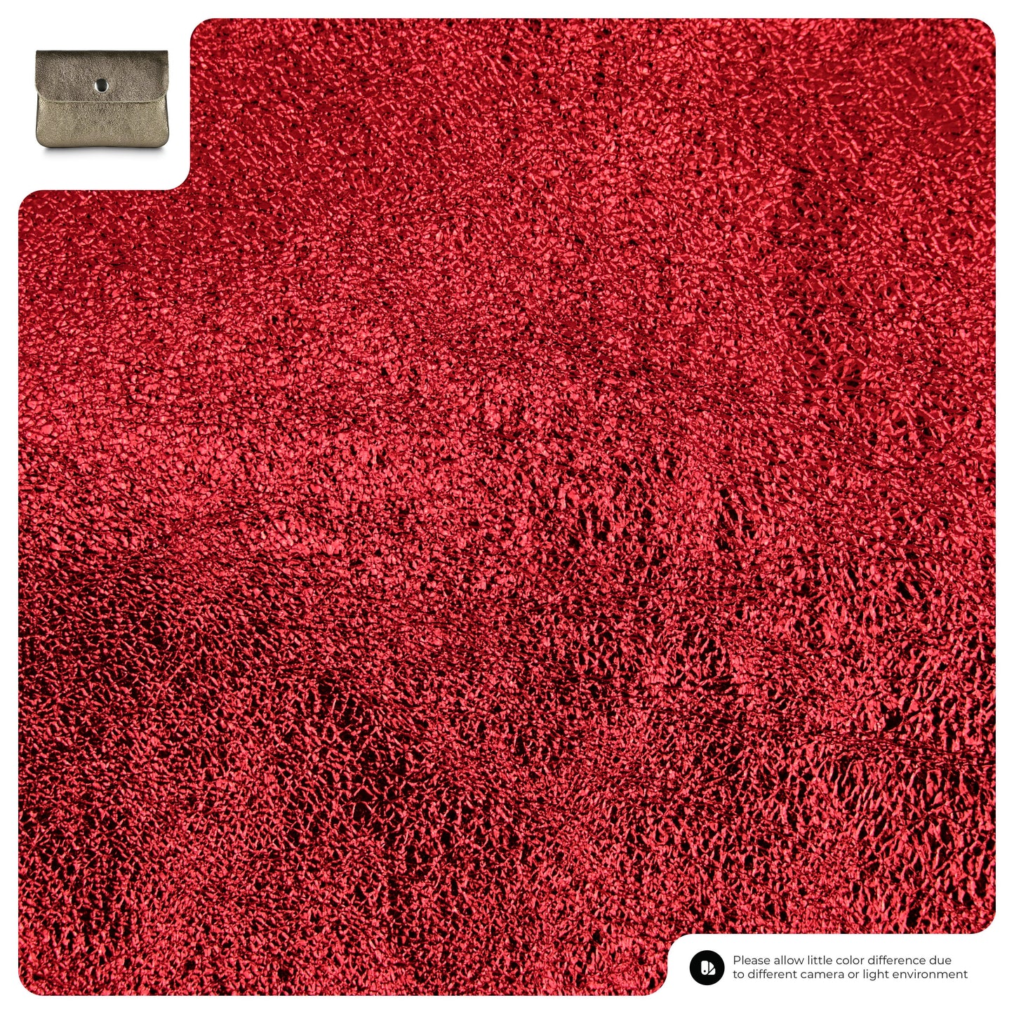 Metallic Suede Leather Wallet