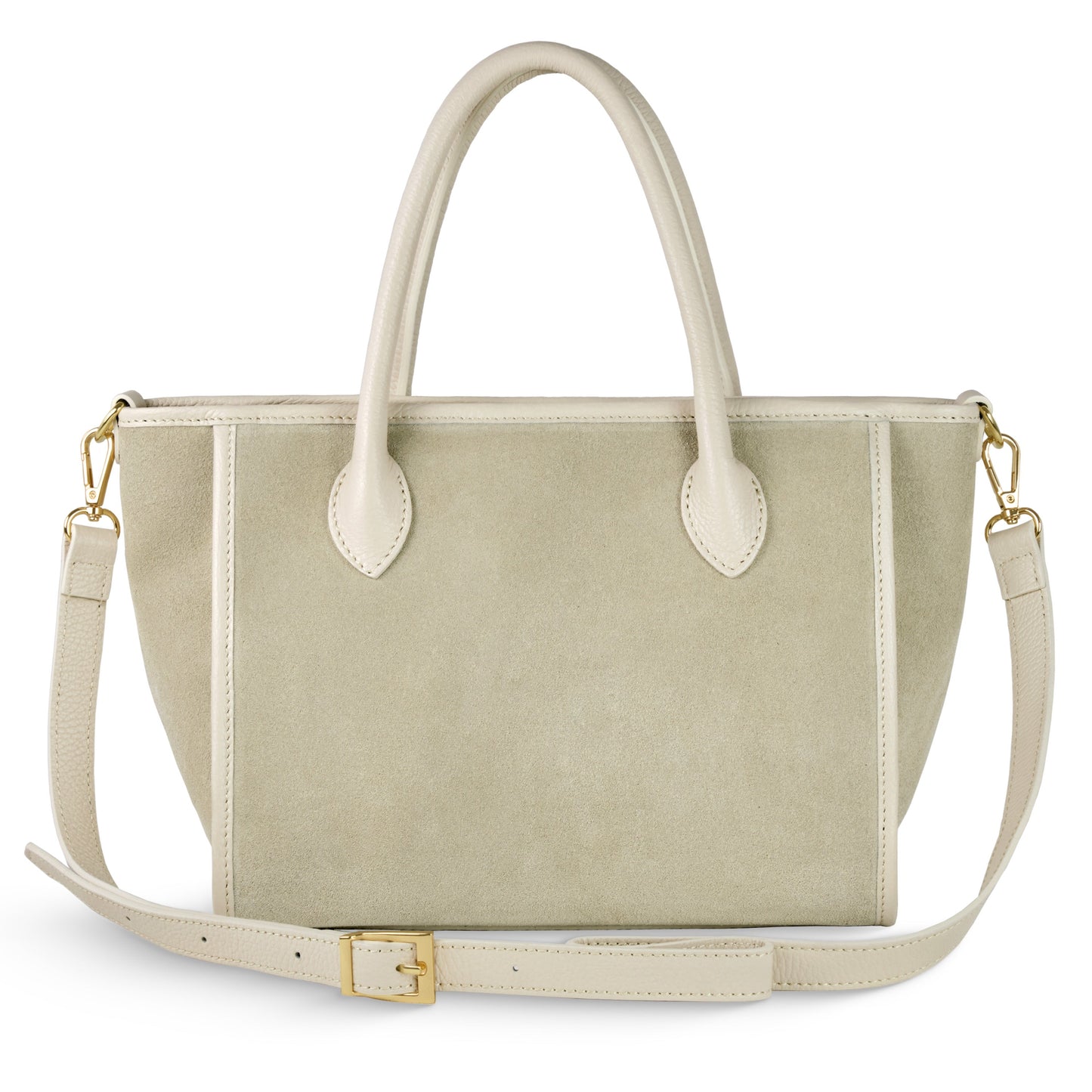 Suede Leather Top-Handle Bag