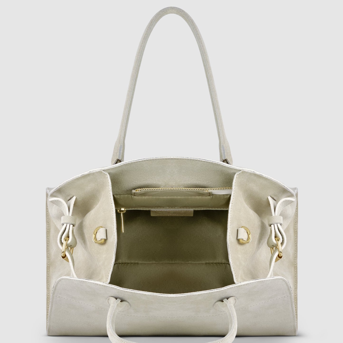 Suede Leather Top-Handle Bag