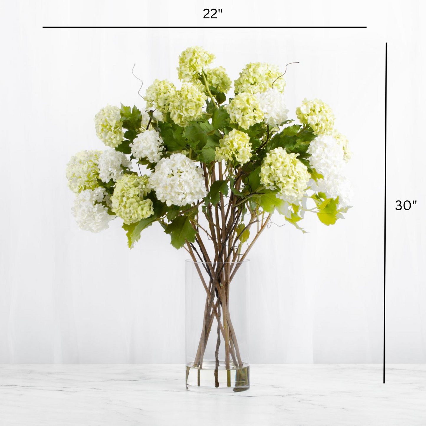 Tall Hydrangea Centerpiece Arrangement