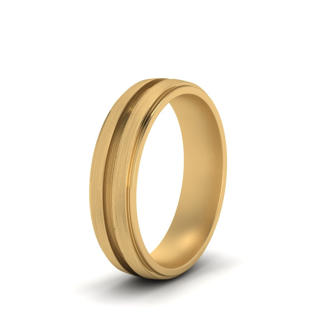 Textured Inlay Wedding Band