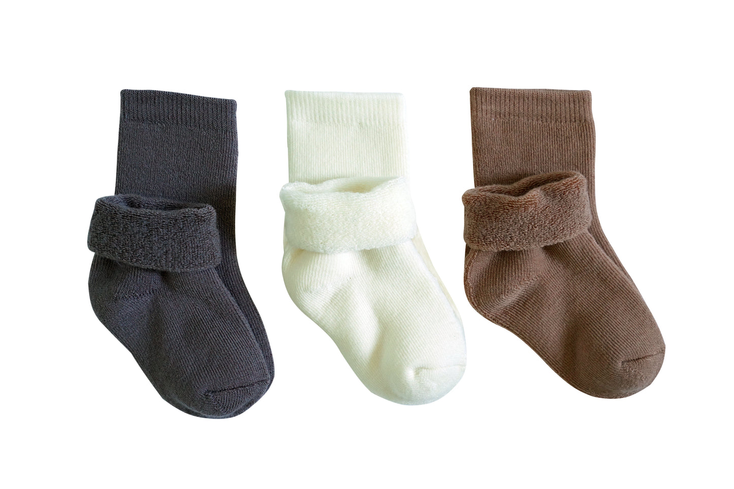 75% Merino Wool Baby Toddler Terry Socks 3-Pack
