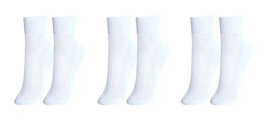 100% Mercerized Cotton "Filo di Scozia" Women's Ankle Socks. 3-Pack. Made in Italy.