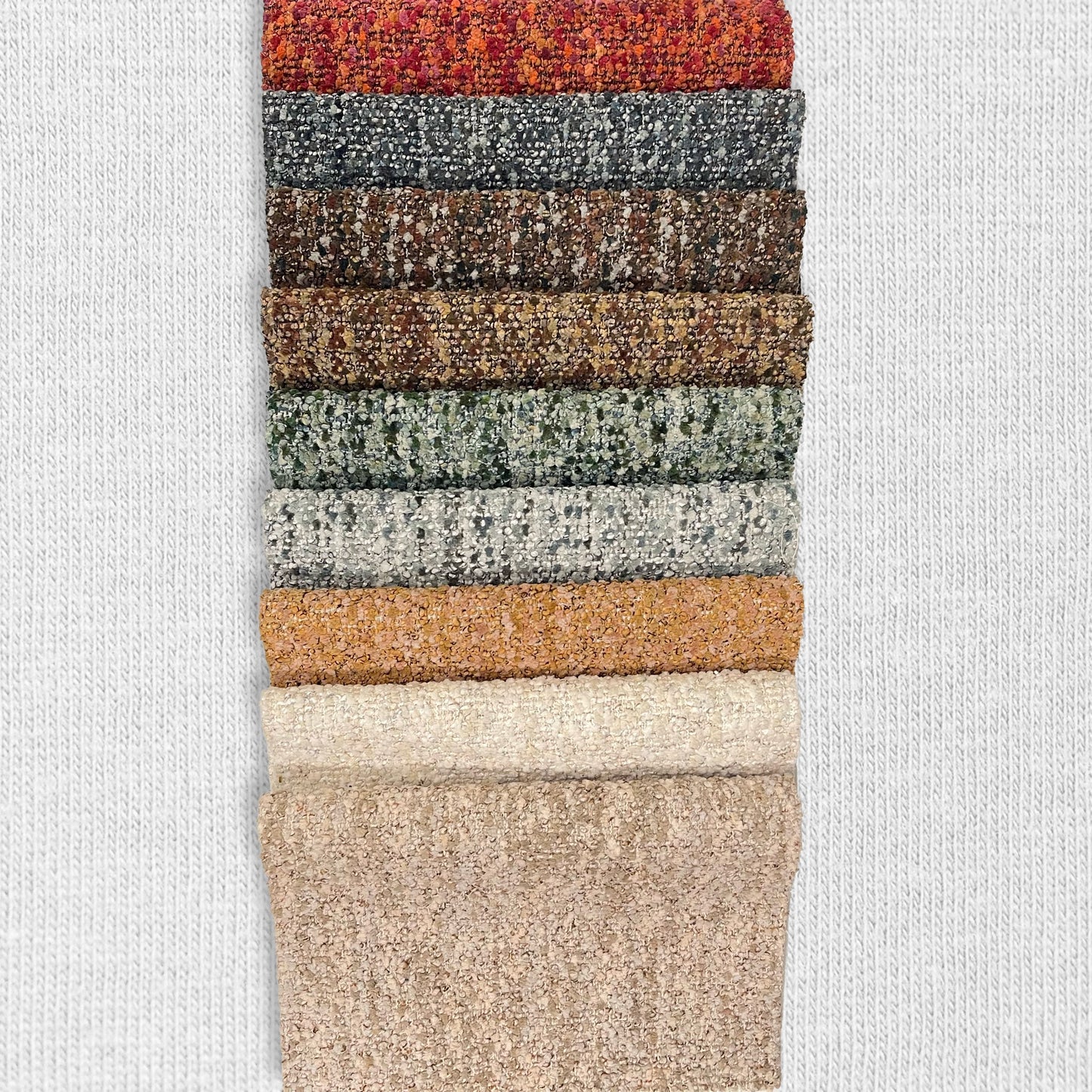 CORA - SOLID BOUCLE UPHOLSTERY FABRIC BY THE YARD