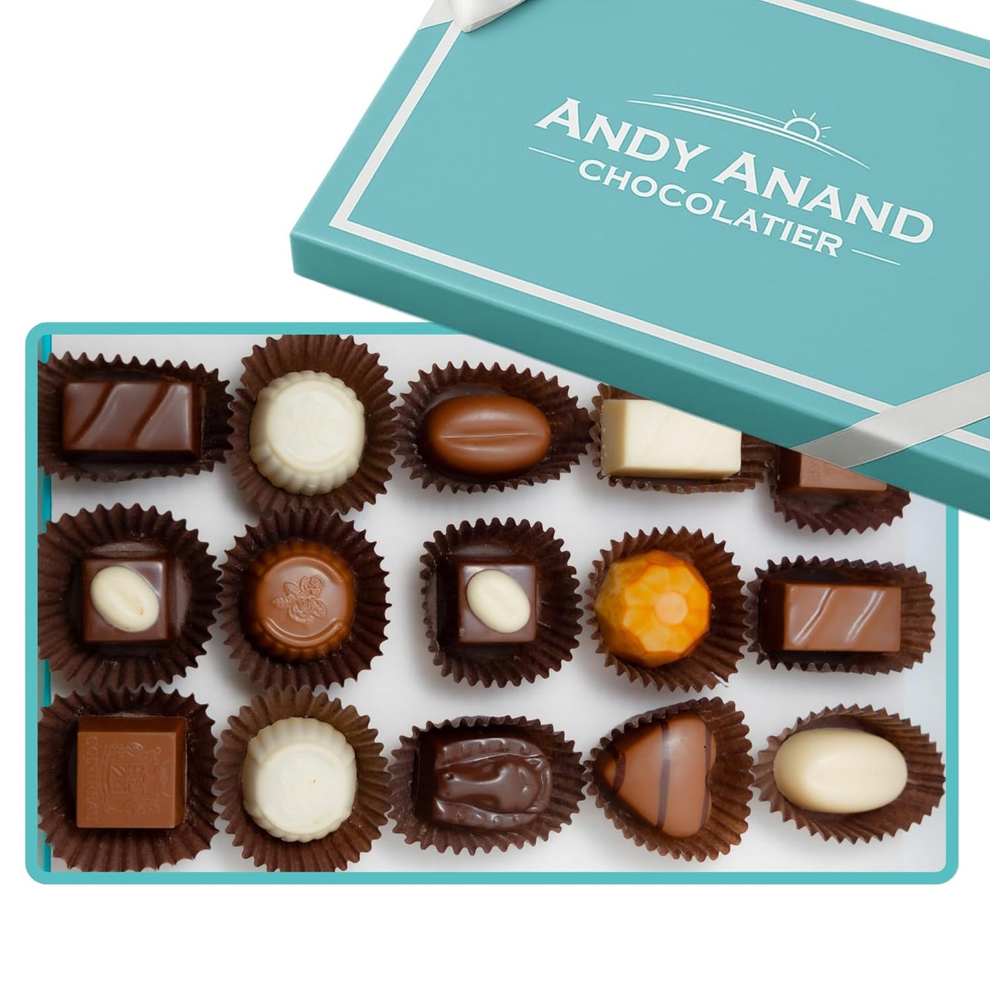 Andy Anand Sugar Free Belgian Chocolate Truffles – Diabetic Friendly Gourmet Gift Box, Rich & Delicious, 15 Pc