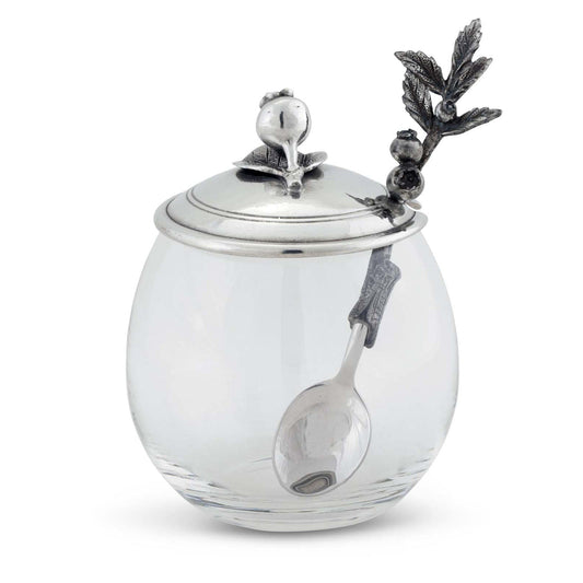 Blueberry Jam Jar with Spoon