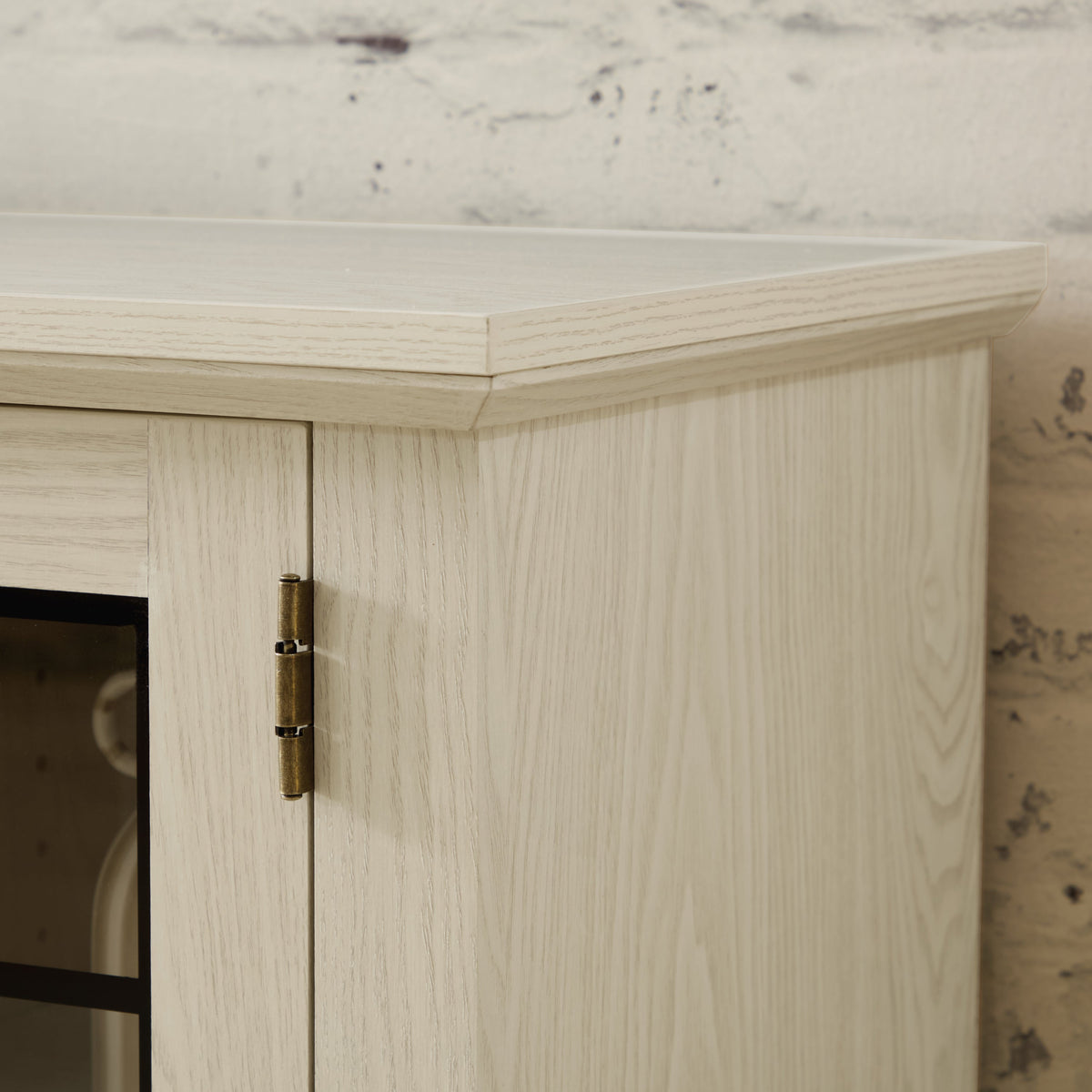58" Modern TV Stand with Electric Fireplace and Storage - White