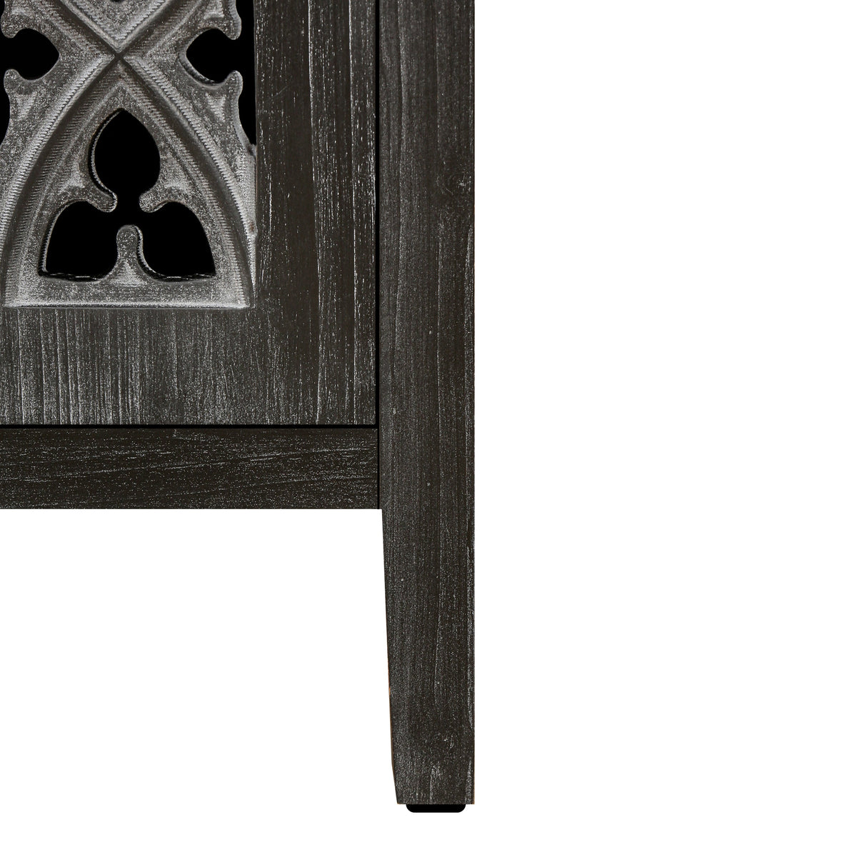 Antique Four Door Sideboard with Hollow Doors - Black Pine Veneer